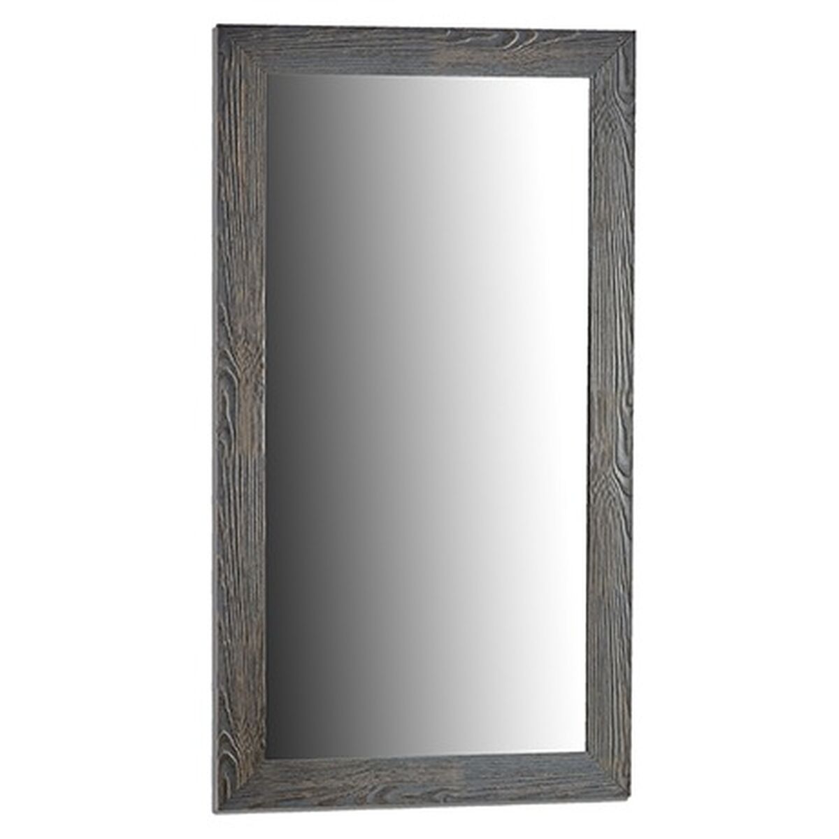 Wall Mirror Grey Wood Glass 75.5 x 135.5 x 1.5 cm (2 Units)