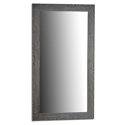 Wall Mirror Grey Wood Glass 75.5 x 135.5 x 1.5 cm (2 Units)