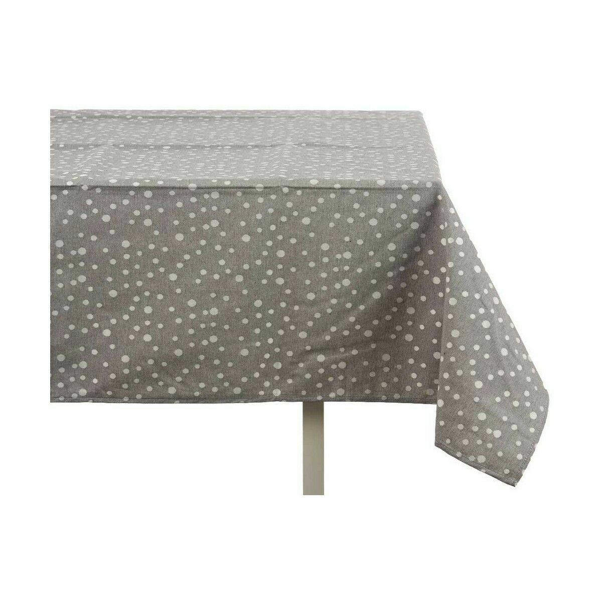 Jacquard Stain Resistant Polka Dot Tablecloth 140 x 180 cm Grey (8 Units)