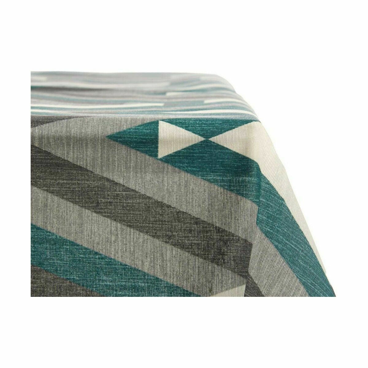 Stain-resistant Canvas Tablecloth Stripes 140 x 180 cm Green (10 Units)