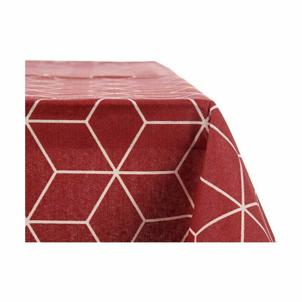 Abstract Stain-Resistant Canvas Tablecloth 140 x 180 cm Garnet (10 Units)