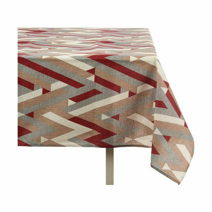 Stain-resistant Canvas Tablecloth Stripes 140 x 180 cm Garnet (10 Units)