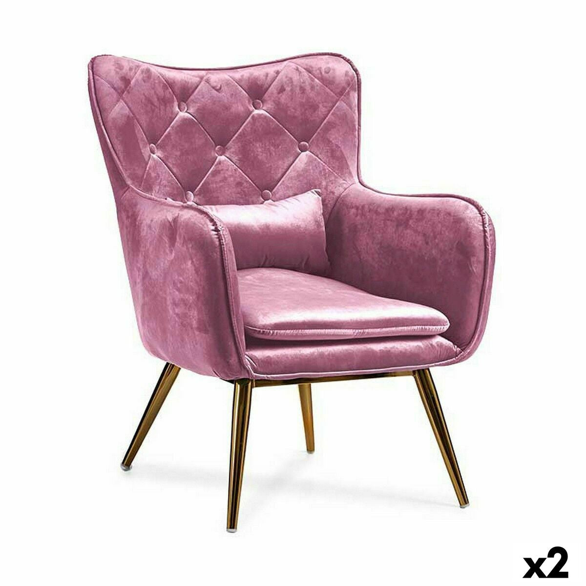 Pink Armchair 68 x 92 x 70 cm (2 Units)