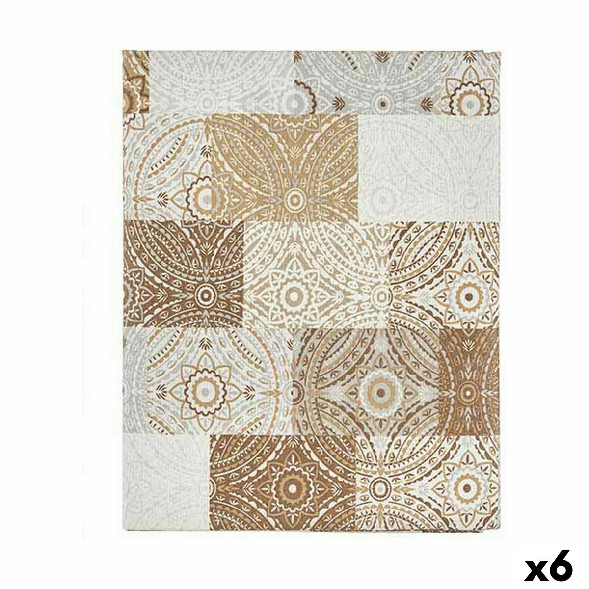 Mantel Loneta Antimanchas Azulejo 140 x 180 cm Beige (6 Unidades)