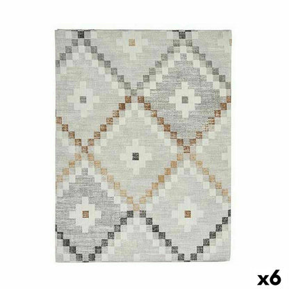 Rhombus Stain-Resistant Canvas Tablecloth 140 x 180 cm Beige (6 Units)