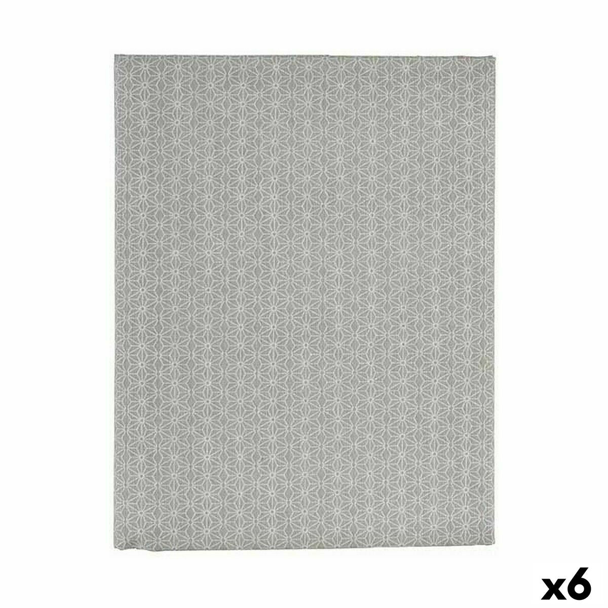 Stain-resistant Canvas Tablecloth Star 140 x 180 cm Grey (6 Units)