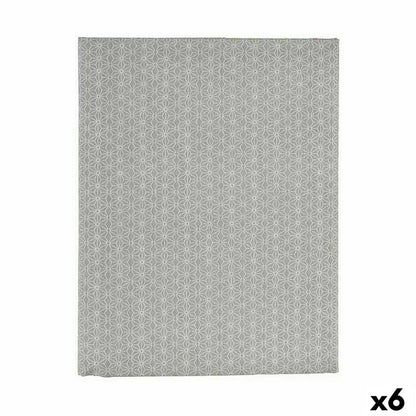 Stain-resistant Canvas Tablecloth Star 140 x 180 cm Grey (6 Units)