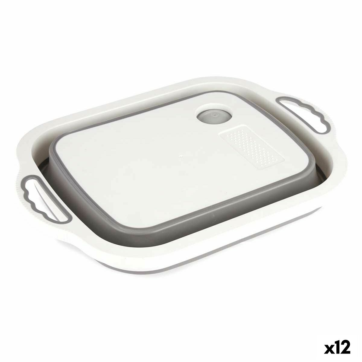 Cutting Board Colander White Grey Thermoplastic Plastic 29.8 x 5 x 40 cm (12 Units)