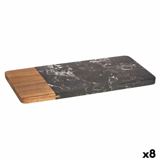 Black Marble Acacia Wood Cutting Board 15 x 1.3 x 30 cm (8 Units)