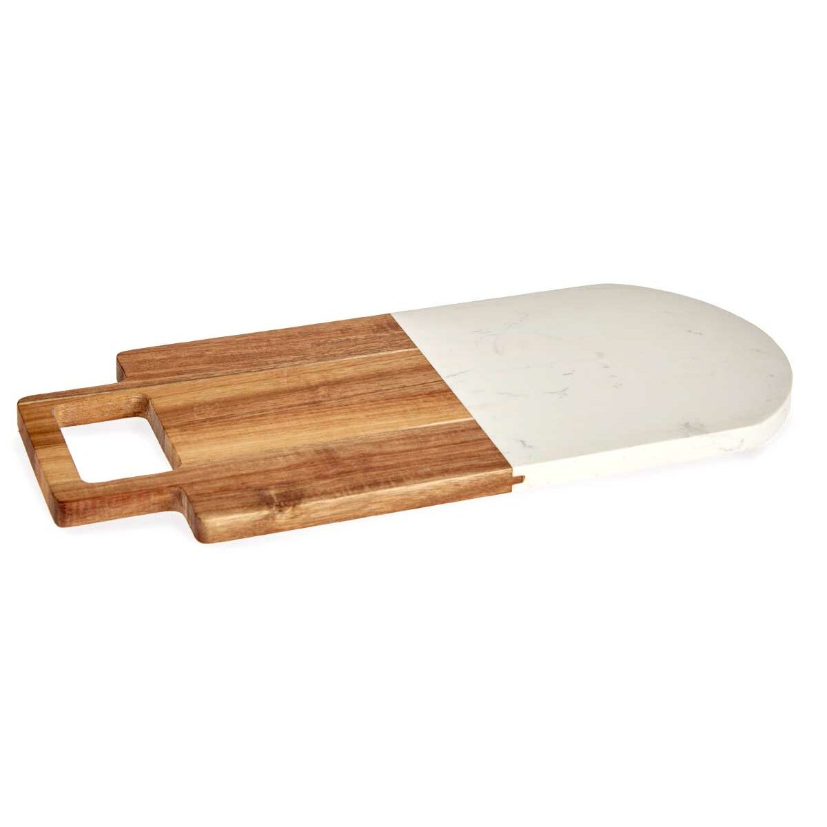 Tabla de cortar Blanco Mármol Madera de acacia 18 x 1,5 x 38 cm (8 Unidades)