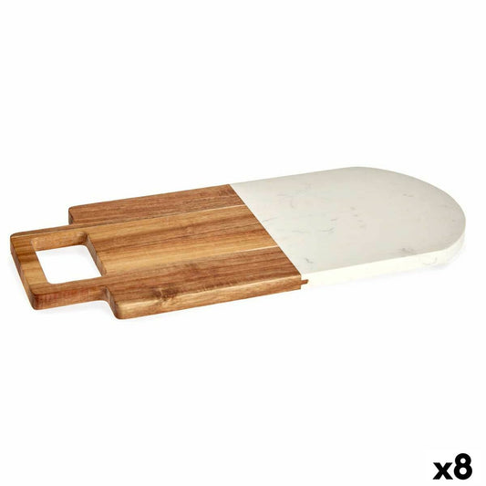 Cutting board White Marble Acacia wood 18 x 1.5 x 38 cm (8 units)