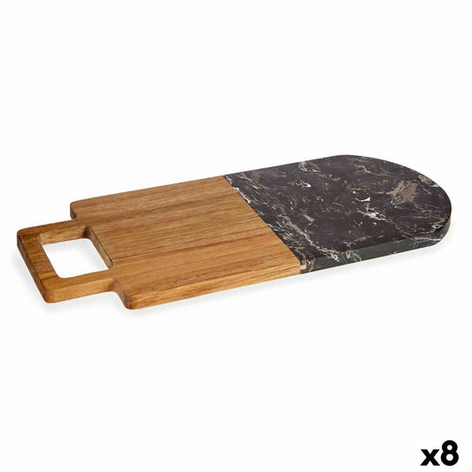 Black Marble Acacia Wood Cutting Board 18 x 1.5 x 38 cm (8 Units)