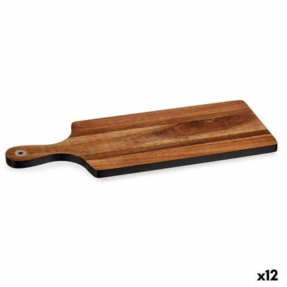 Tabla de cortar Negro Madera de acacia 17,3 x 1,5 x 44,8 cm (12 Unidades)