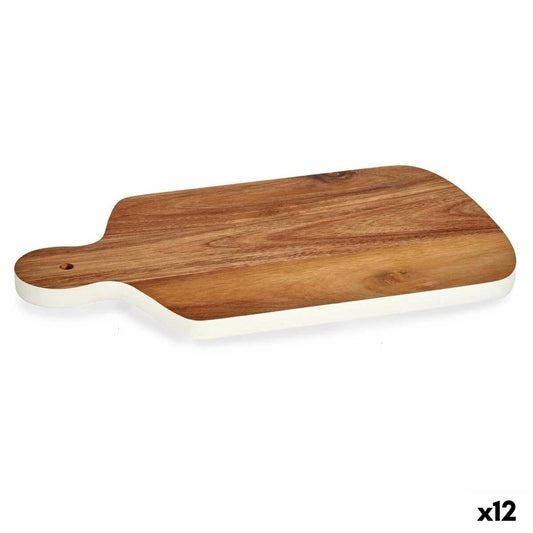 White Acacia Wood Chopping Board 21.5 x 1.5 x 33.5 cm (12 Units)