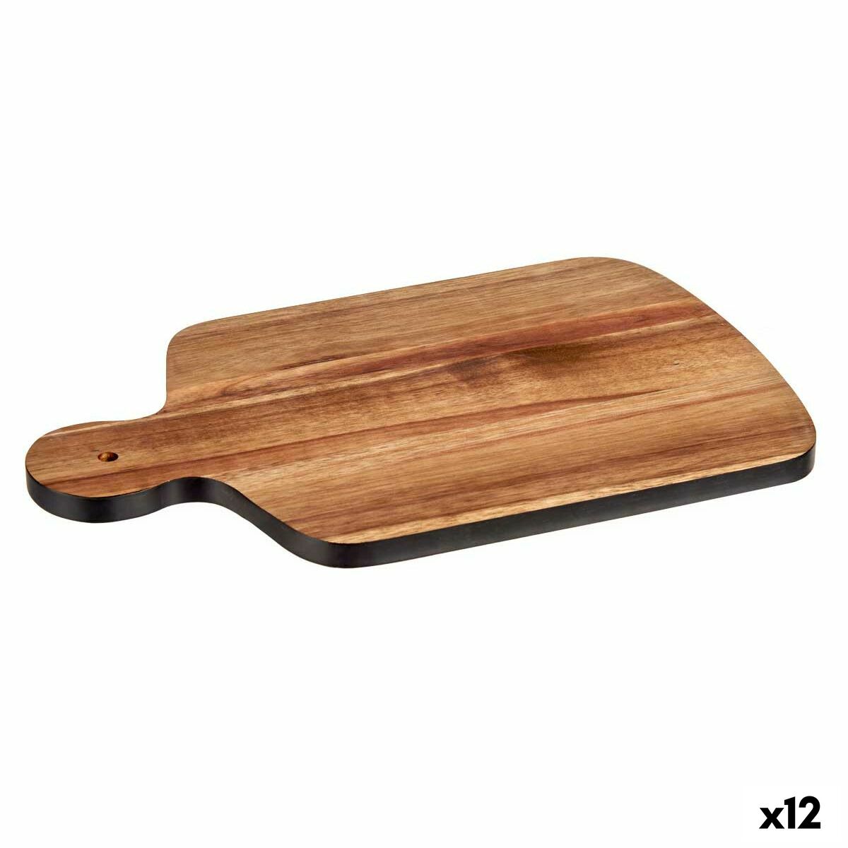 Black Acacia Wood Cutting Board 25.7 x 1.5 x 40 cm (12 Pack)