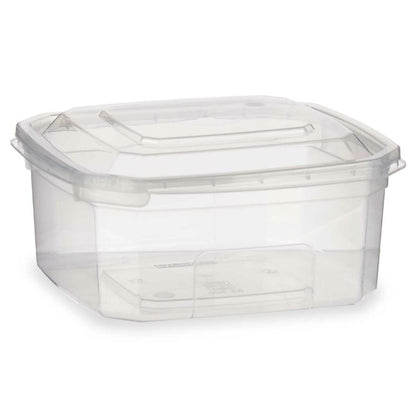 Rectangular Lunch Box with Transparent Lid Polypropylene 500 ml 12.3 x 6 x 13 cm (24 Units)