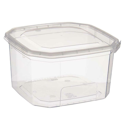 Rectangular Lunch Box with Transparent Lid Polypropylene 750 ml 12.8 x 7.5 x 13.5 cm (24 Units)