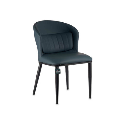 Round Armchair Blue Black Steel 51 x 83.5 x 54 cm (2 Units)