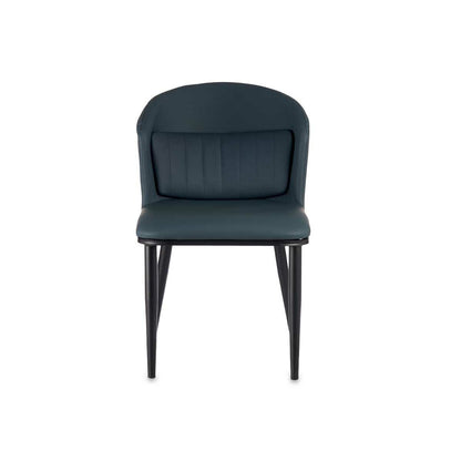 Round Armchair Blue Black Steel 51 x 83.5 x 54 cm (2 Units)