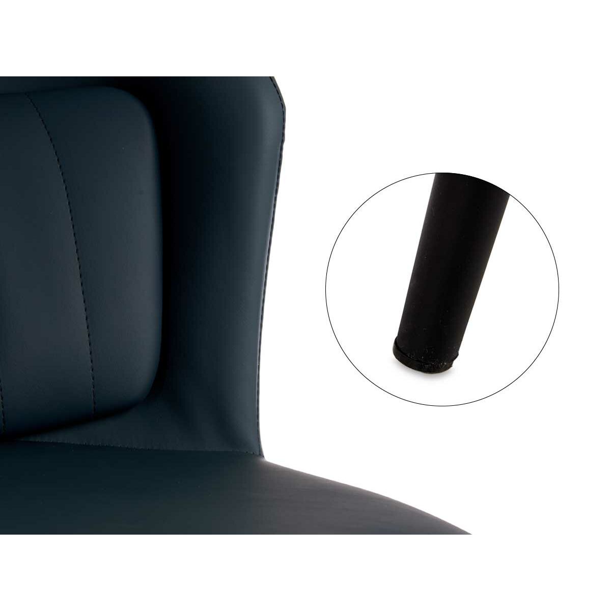 Round Armchair Blue Black Steel 51 x 83.5 x 54 cm (2 Units)