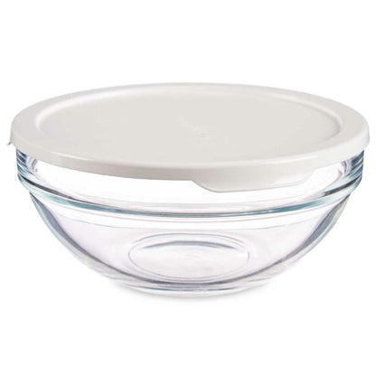 Fiambrera Redonda con Tapa Chefs Blanco 595 ml 14 x 6,3 x 14 cm (6 Unidades)