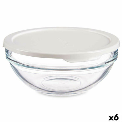 Fiambrera Redonda con Tapa Chefs Blanco 595 ml 14 x 6,3 x 14 cm (6 Unidades)