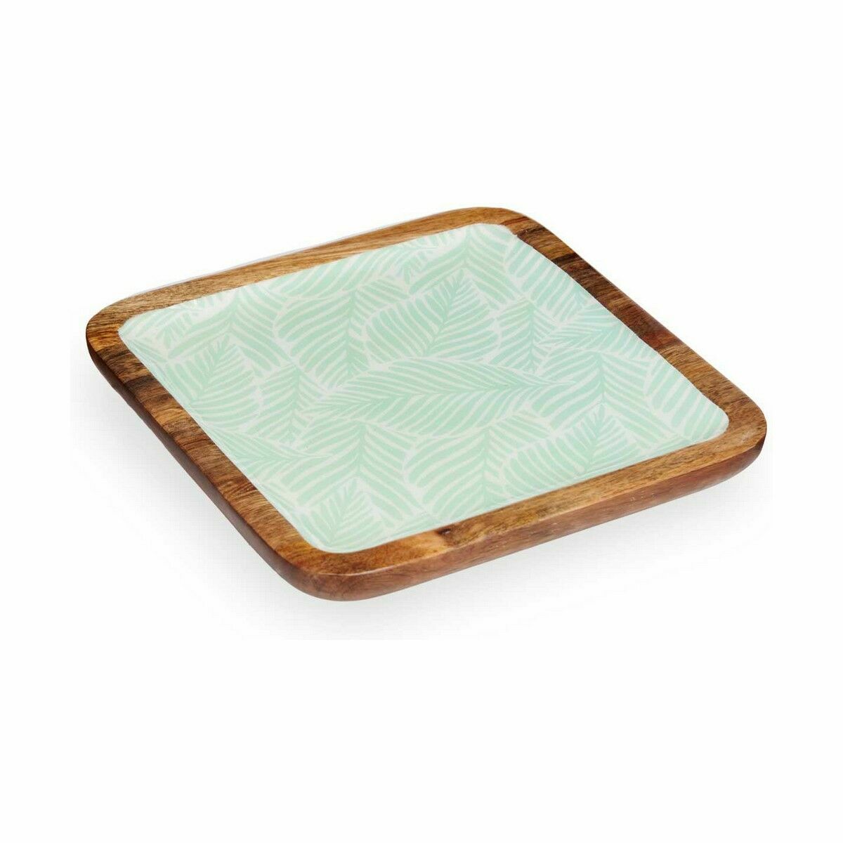 Centro de Mesa Blanco Marrón Verde Hoja de planta 25 x 25 cm (6 Unidades)