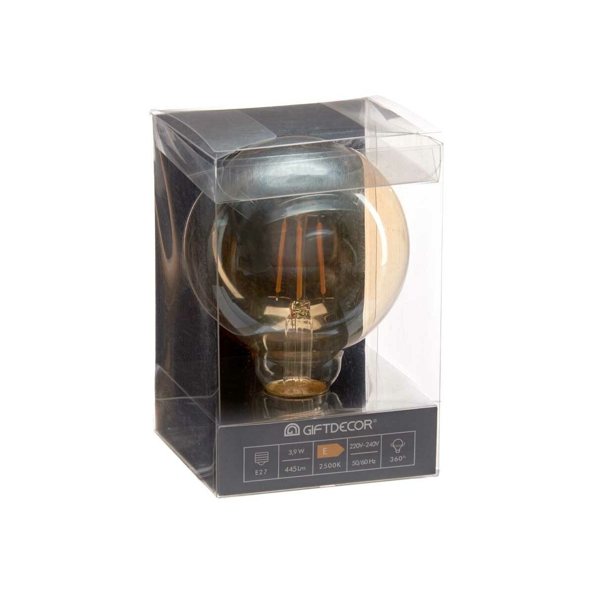 Vintage LED Bulb E27 Transparent 4 W 9.5 x 14 x 9.5 cm (12 Units)