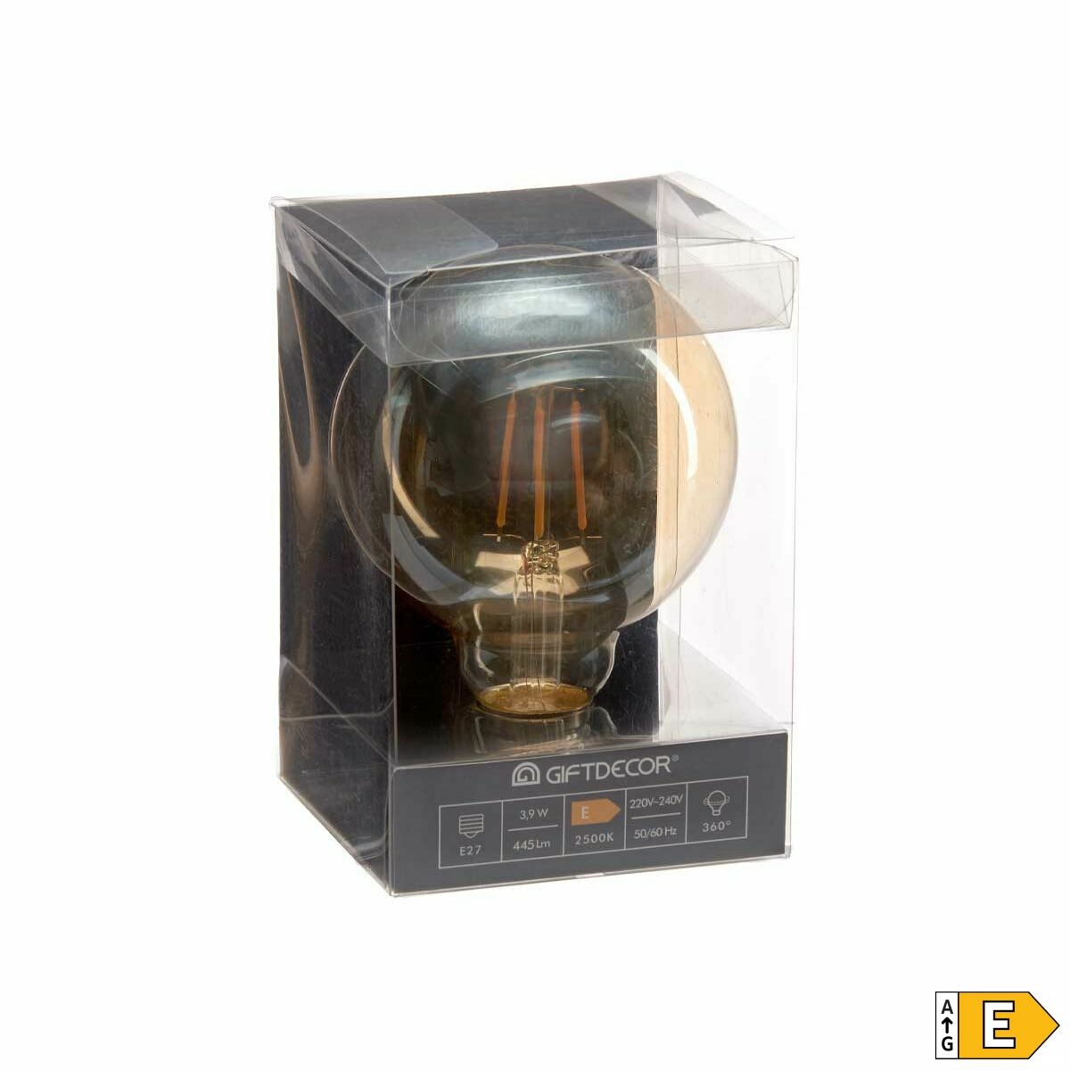 Vintage LED Bulb E27 Transparent 4 W 9.5 x 14 x 9.5 cm (12 Units)