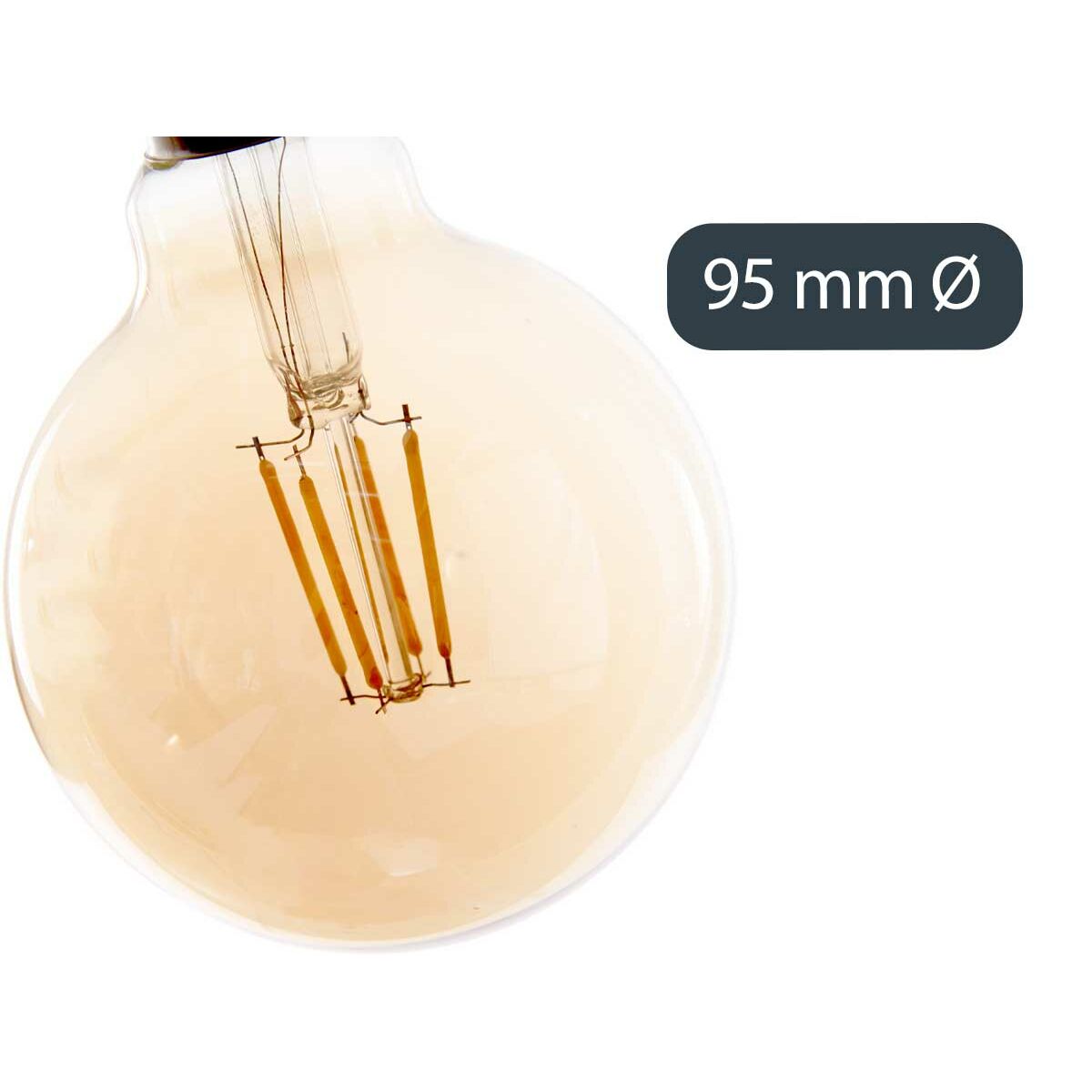 Vintage LED Bulb E27 Transparent 4 W 9.5 x 14 x 9.5 cm (12 Units)