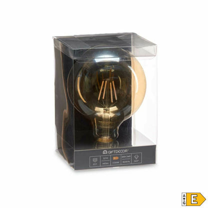 Vintage LED Bulb E27 Transparent 4 W 12.5 x 17.5 x 12.5 cm (12 Units)