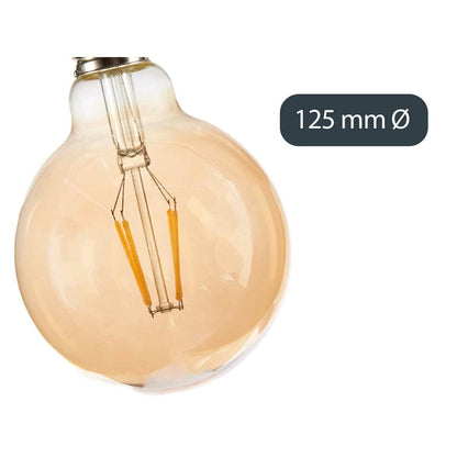 Vintage LED Bulb E27 Transparent 4 W 12.5 x 17.5 x 12.5 cm (12 Units)