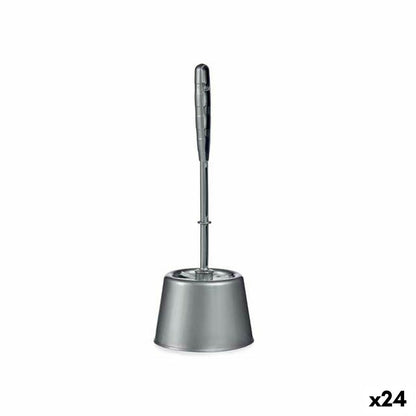 Silver Plastic Toilet Brush 13 x 36.5 x 13 cm (24 Units)