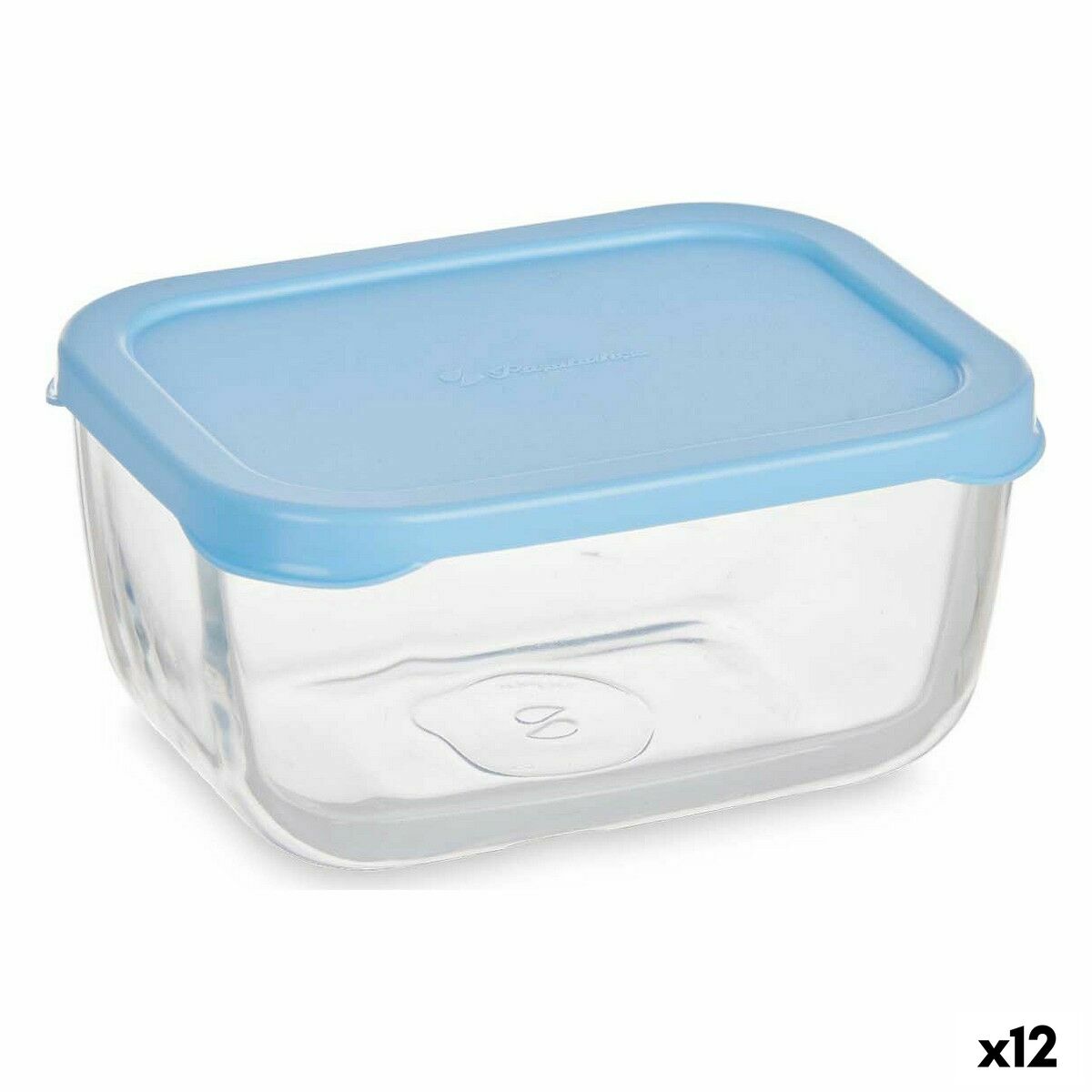 Snow Lunch Box 420 ml Transparent Blue Glass Polyethylene (12 Units)