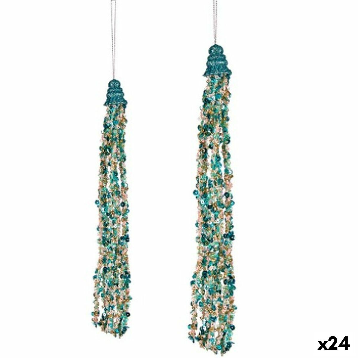 Christmas Hanging Garlands Blue Ornament (24 Units)