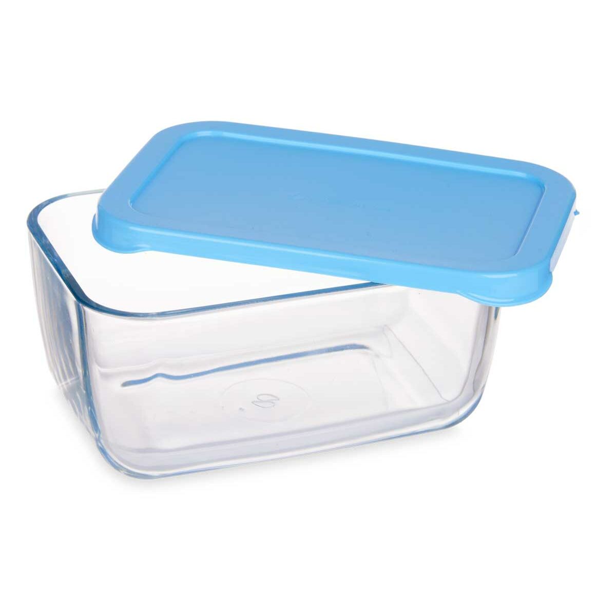 Fiambrera SNOW BOX Azul Transparente Vidrio Polietileno 790 ml (12 Unidades)