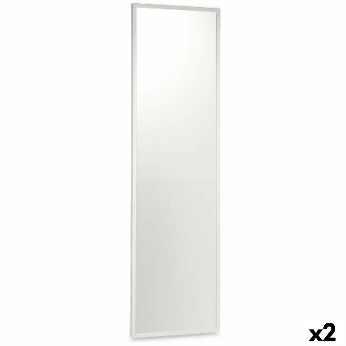 Wall Mirror White MDF Wood 40 x 142.5 x 3 cm (2 Units)