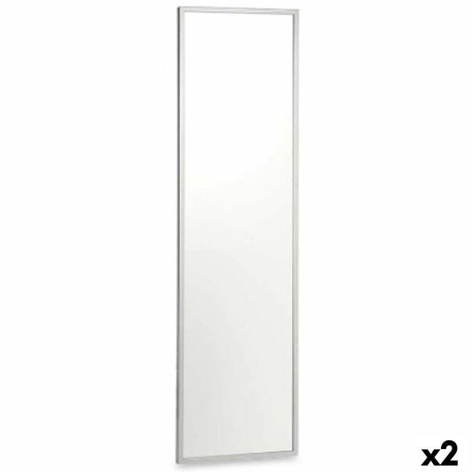 Silver MDF Wood Wall Mirror 40 x 142.5 x 3 cm (2 Units)