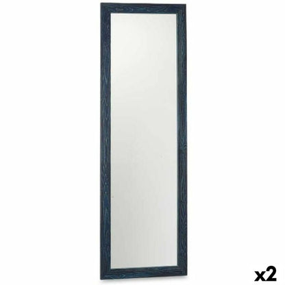 Wall Mirror Blue MDF Wood 48 x 150 x 2 cm (2 Units)