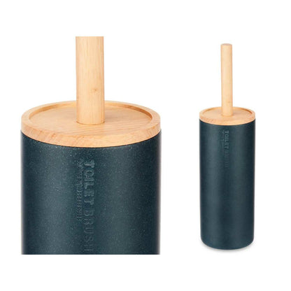 Black Toilet Brush Wood Resin 10.2 x 38 x 10.2 cm (4 Units)