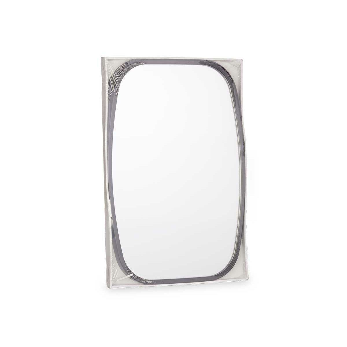 Black Crystal Faux Leather Wall Mirror 43 x 65 x 3 cm (4 Units)