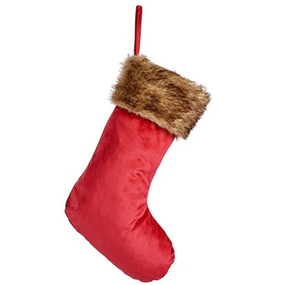 Christmas Ornament Red Velvet Christmas Stocking 27 x 3 x 46 cm (24 Units)