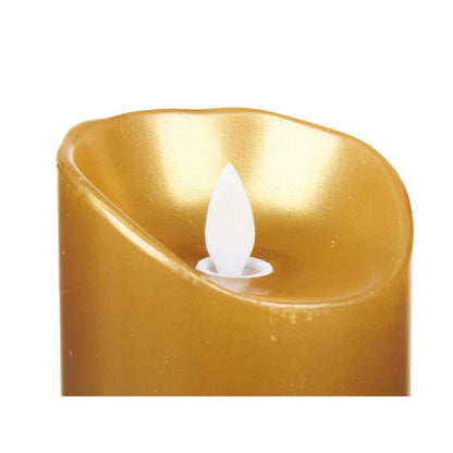 Golden LED Candle 8 x 8 x 10 cm (12 Units)