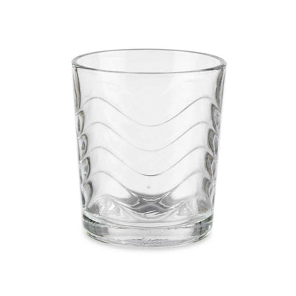 Set de Vasos Ondas Transparente Vidrio 265 ml (8 Unidades)