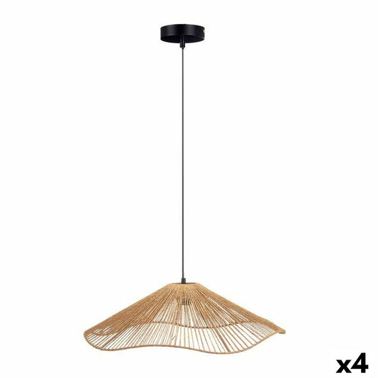 Ceiling Lamp Rope 60 W Brown Black Metal Paper Plastic 55 x 16 x 55 cm (4 Units)