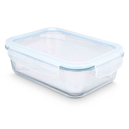 Transparent Silicone Lunch Box Borosilicate Glass 1.5 L 24.5 x 7.6 x 19 cm (12 Units)