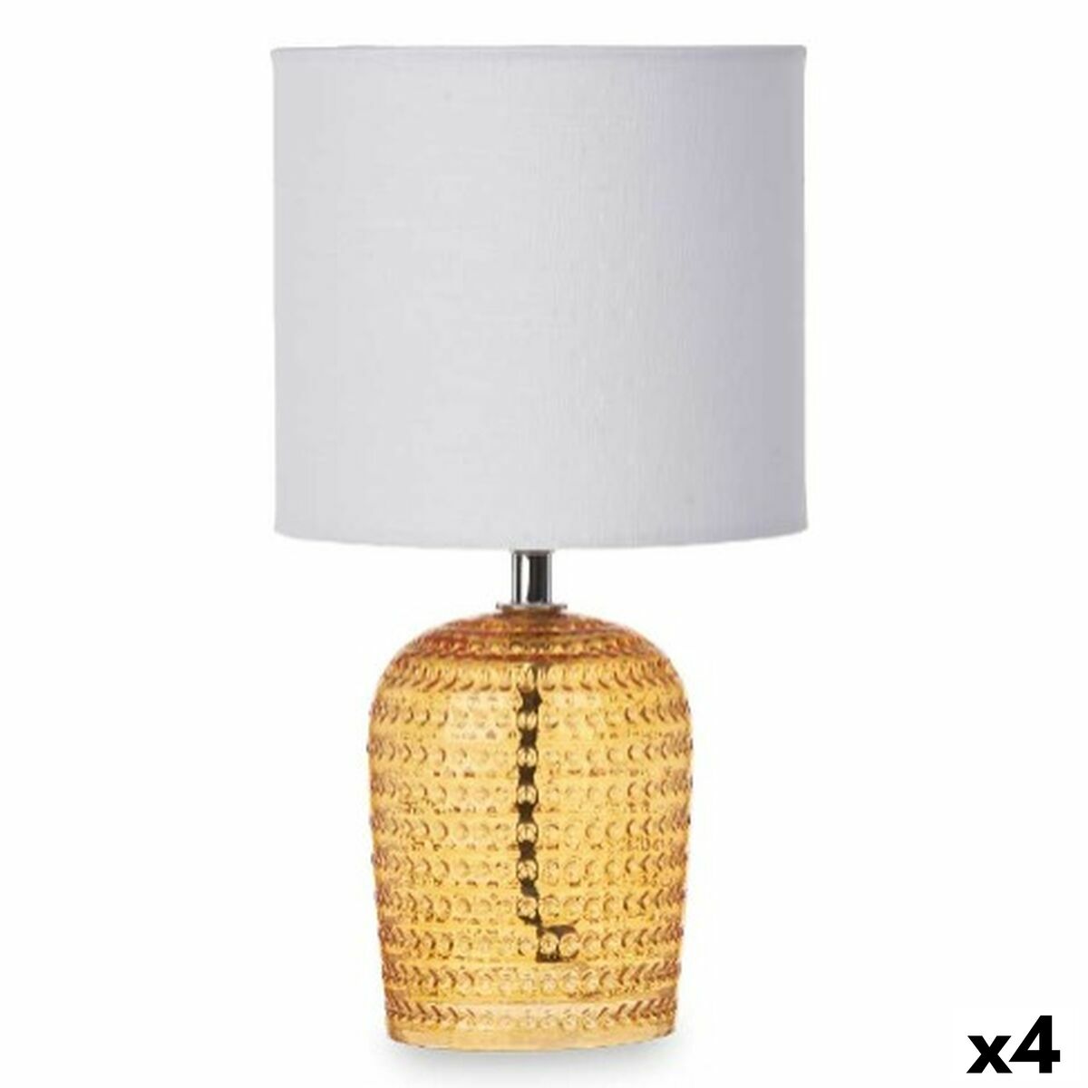 Table Lamp Puntos 40 W Amber Crystal 17 x 31 x 17 cm (4 Units)