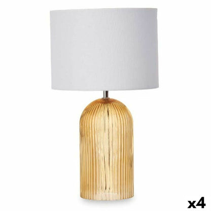 Table Lamp Stripes 40 W Amber Crystal 25.5 x 43.5 x 25.5 cm (4 Units)