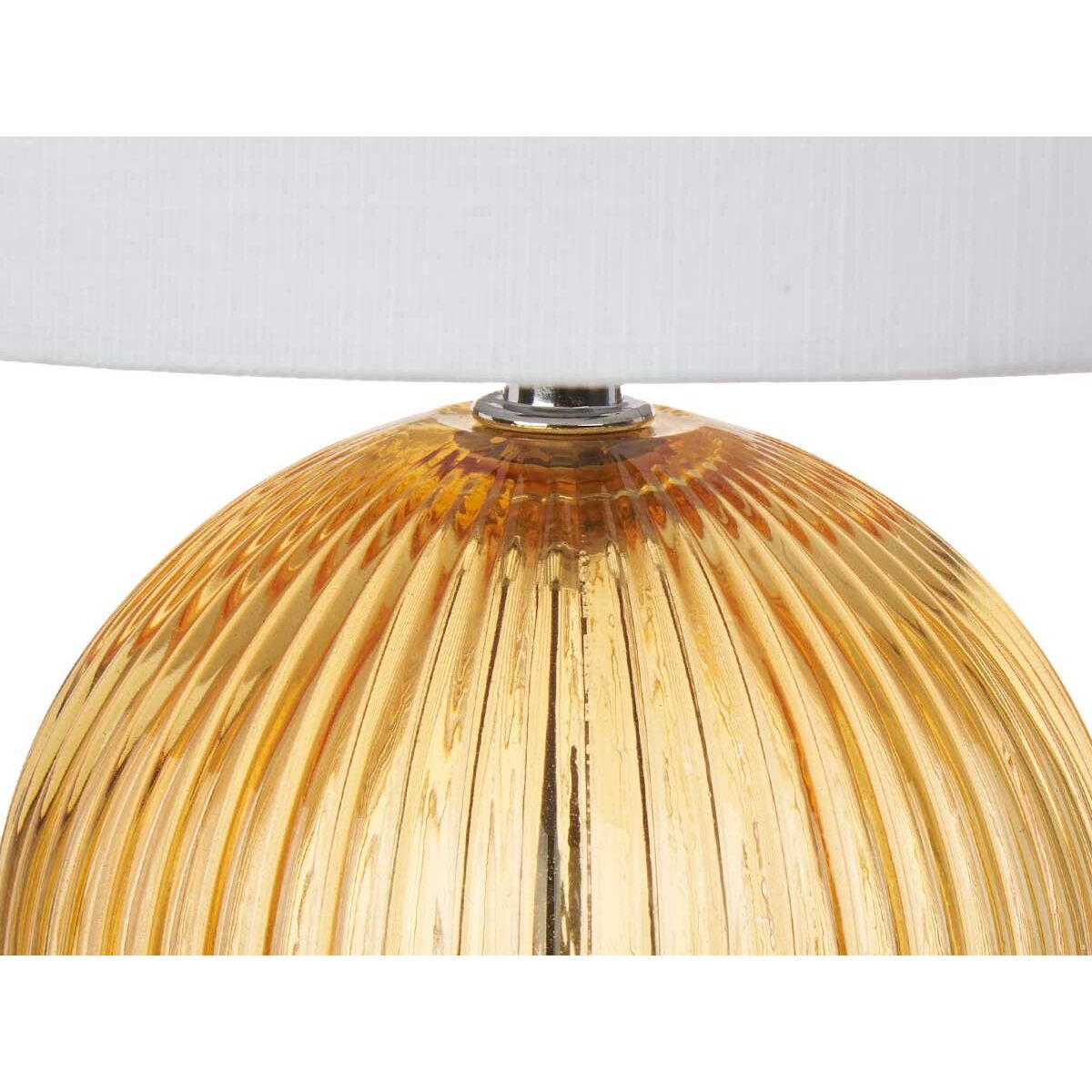 Table Lamp Stripes 40 W Amber Crystal 25.5 x 43.5 x 25.5 cm (4 Units)