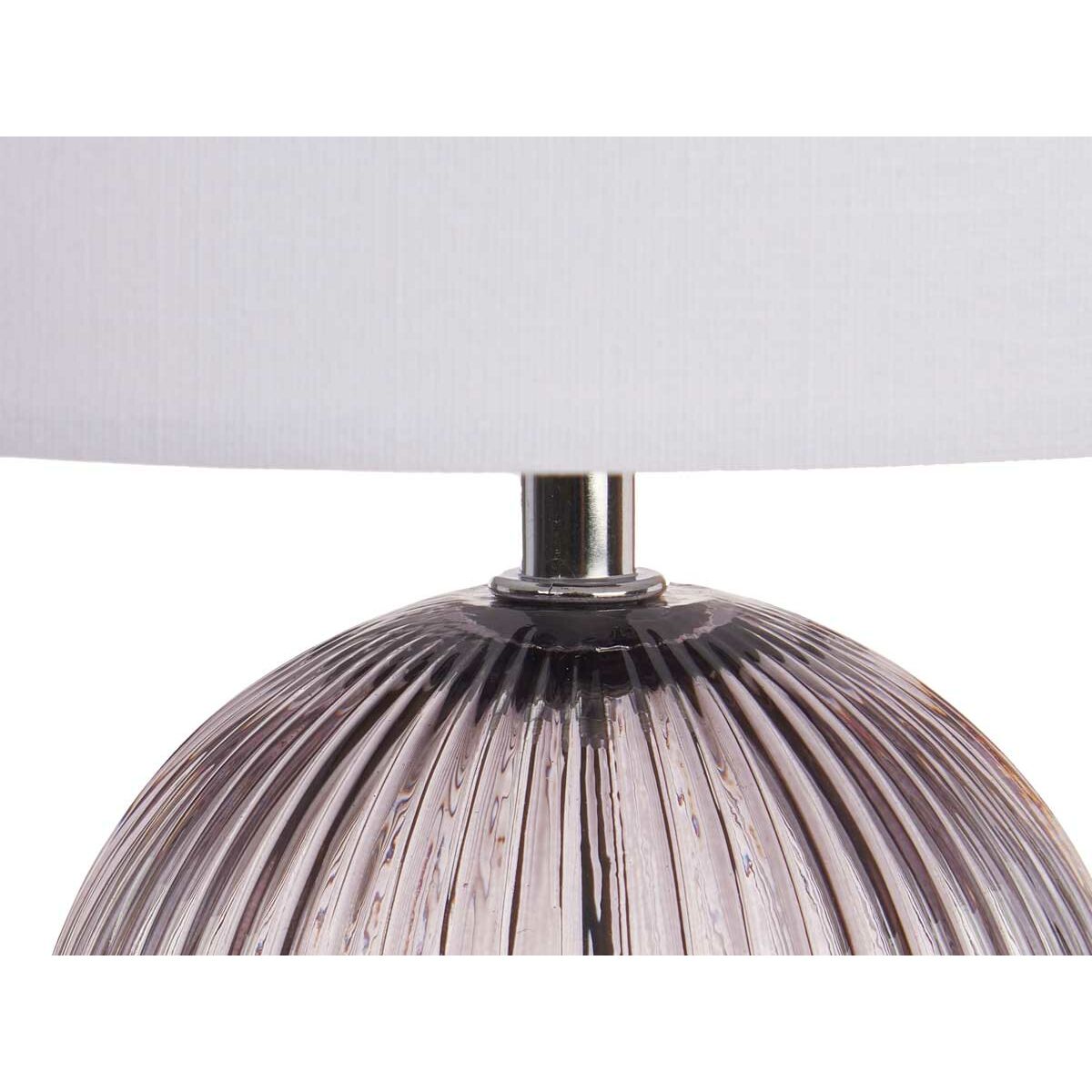 Striped Table Lamp 40 W Grey Crystal 25.5 x 43.5 x 25.5 cm (4 Units)